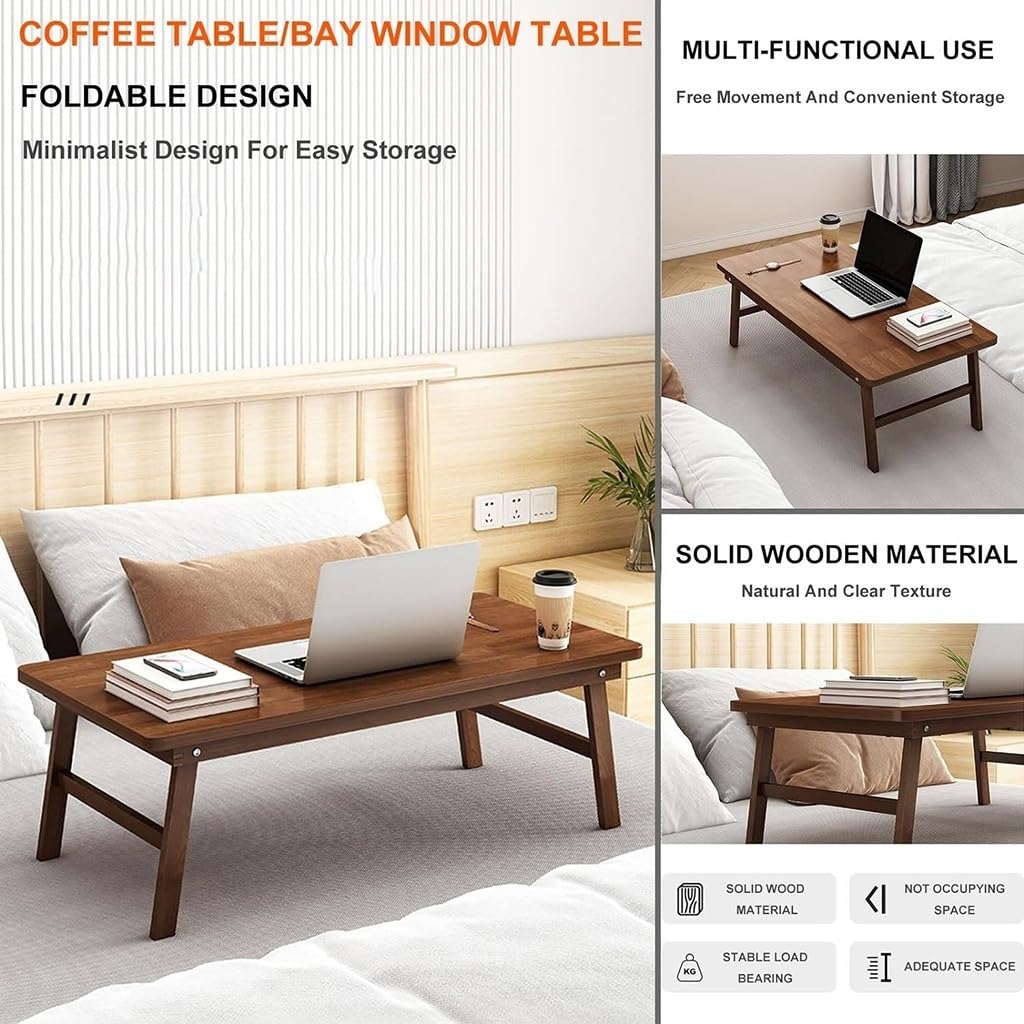 Klappbarer multifunktionaler japanischer Boden-Teetisch, antiker Tisch mit klappbaren Beinen, niedriger Tisch, Tatami-Tisch, Zen-Teetisch for Wohnzimmer, Büro (Size : 80x40x34cm)