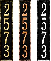 Vista 25 de Placa de dirección de metal personalizada, señales de números para placa de pared de casa, señal de dirección con nombre de calle, números de casa