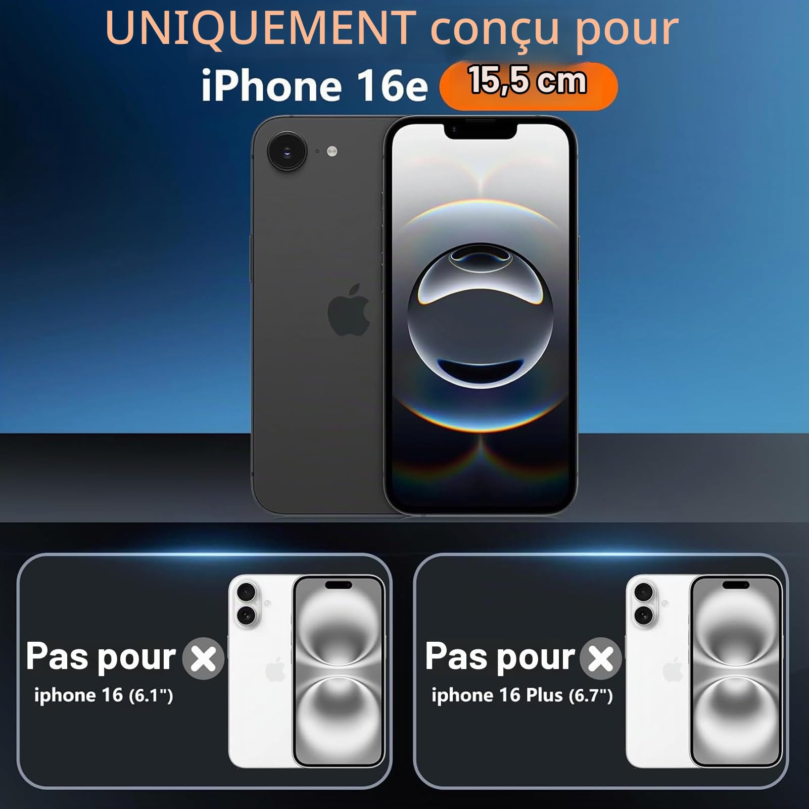 Coque Batterie pour iPhone 16e/17e,10000mAh Magnétique Compatible Chargement sans Fil Coque de Protection pour Chargeur de Batterie de Secours étendue,