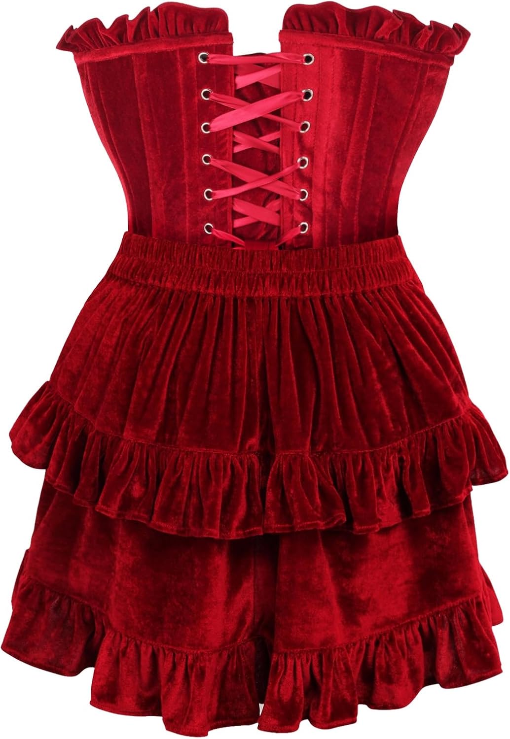 Daisy corsets Women's Daisy Corsets Top Drawer Velvet Lace-up Corset & Skirt Set - Luxury Brand