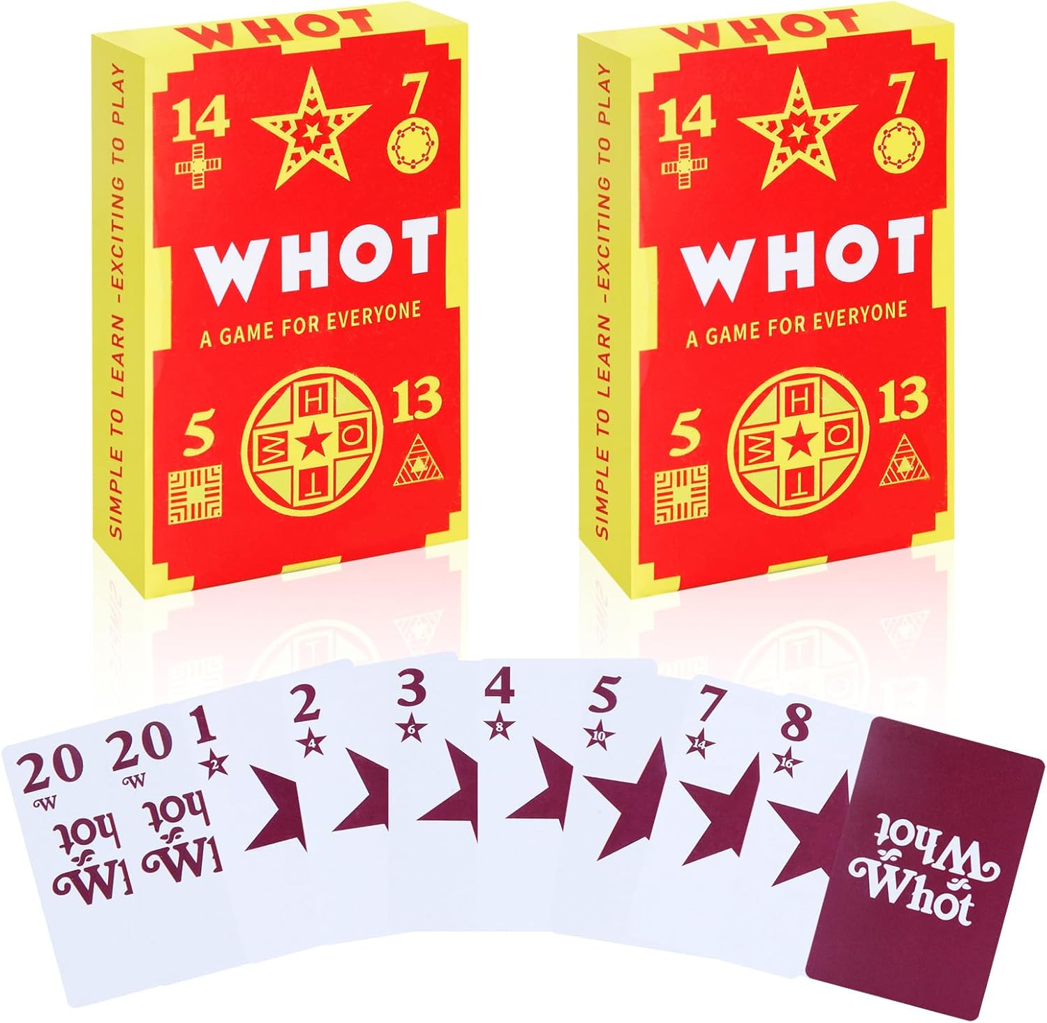 Whot – 2 Pack Classic Nigerian Card Game | Easy to Play and Entertaining Card Game for All | Standard Playing Deck | Great for Family Game Night & Travel