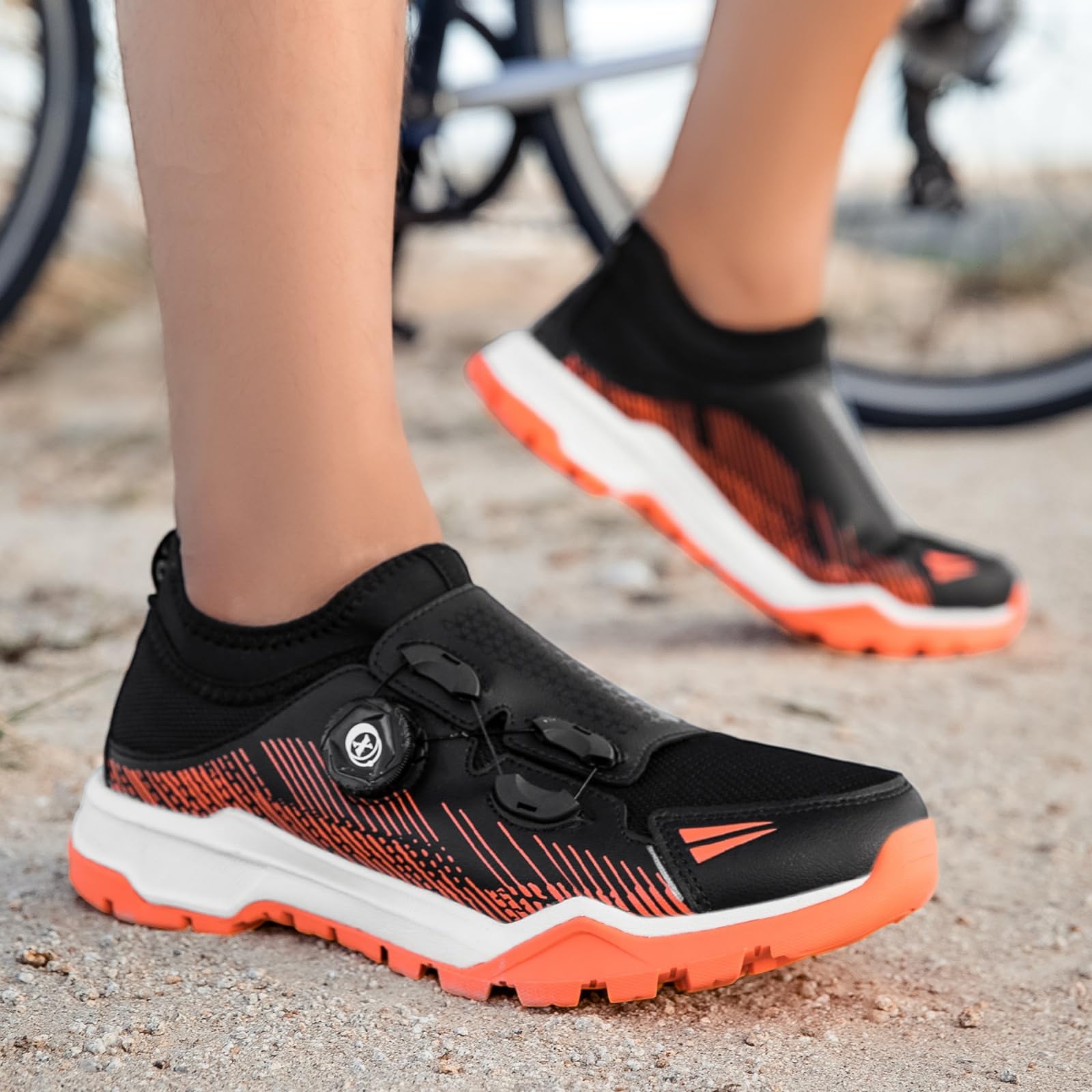 JiuQing Zapatillas Ciclismo Montaña Hombre Planas Compatibles con Calas SPD
