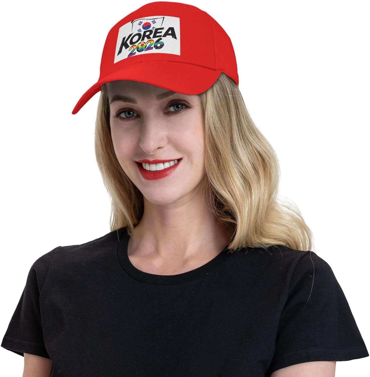 Korea Graphic Football Hat, Soccer Cup Cap 2026 Match Game Day Baseball Cap Soccer Fans Hats Korea Flag Hat Cap