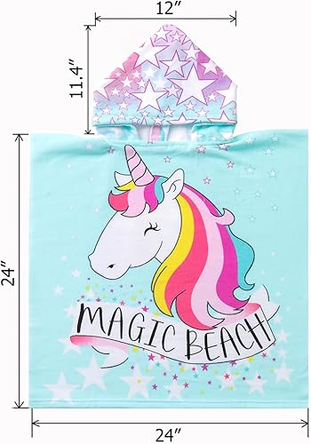 Vista 25 de NovForth Toalla de playa para niños y niñas, toalla de baño con capucha, toalla de piscina para niños pequeños con capucha Dinosaurio