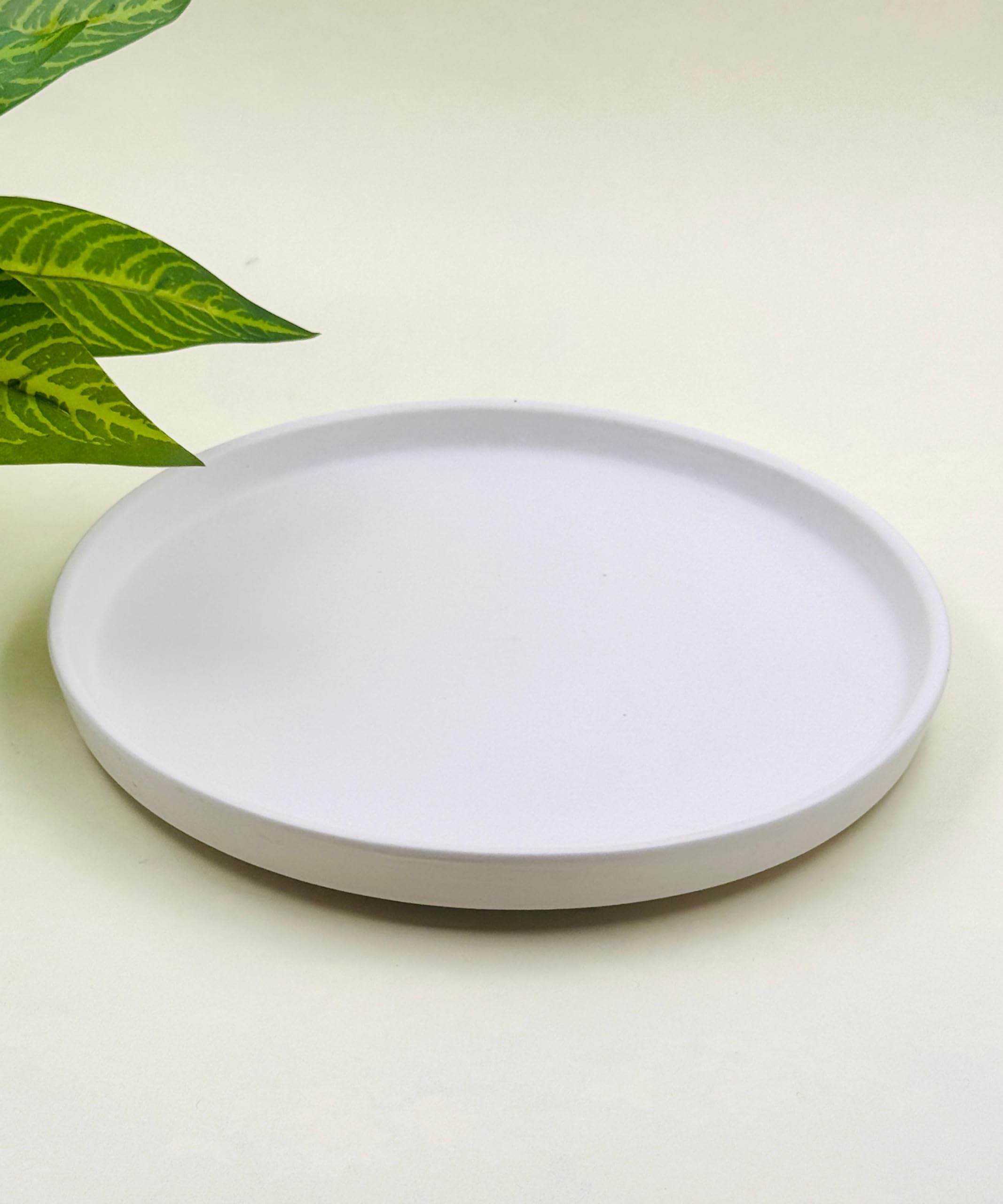Lupaava Ceramic Dinner Plate | Ceramic Flat Plate | Snack Plate | Size 10 inch | Microwave Safe, Oven Safe | Set of 1 Plate