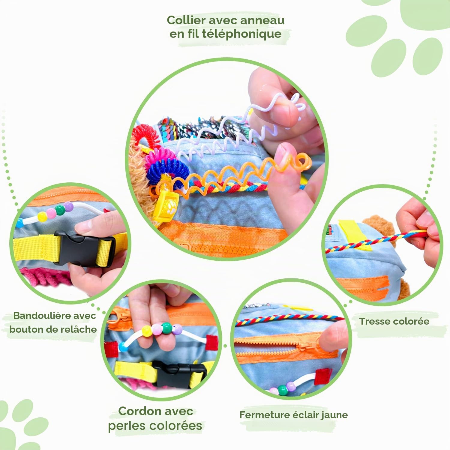 Couverture sensorielle pour chien âgé, couverture sensorielle pour démence, cadeau et activités pour personnes âgées atteintes de la maladie d'Alzheimer ou de démence, jouets sensoriels Fidget Toys