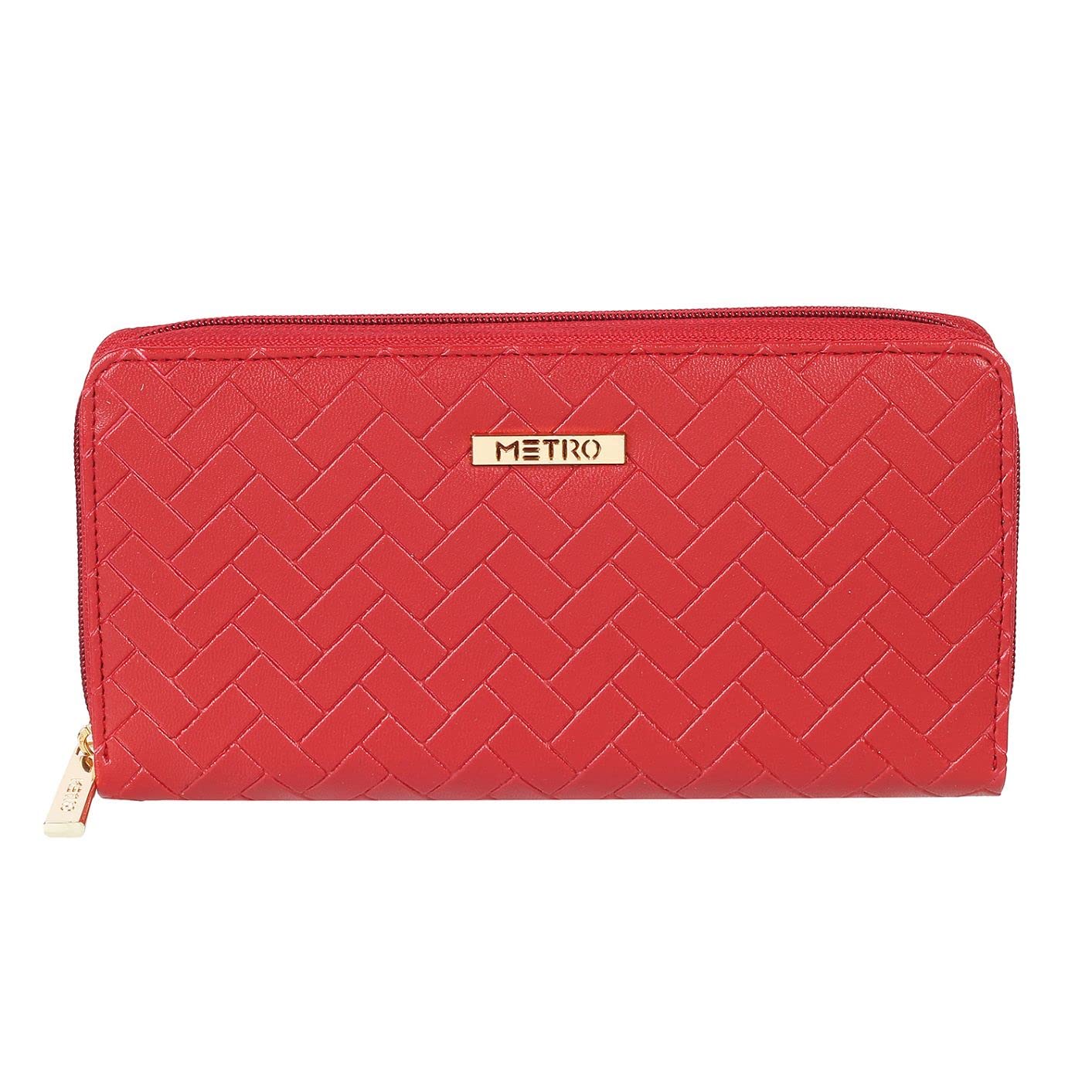 Metro Women Zip Around Clutch (95-8370-Red) (B0BLKN4WWJ) Amazon Price History, Amazon Price Tracker