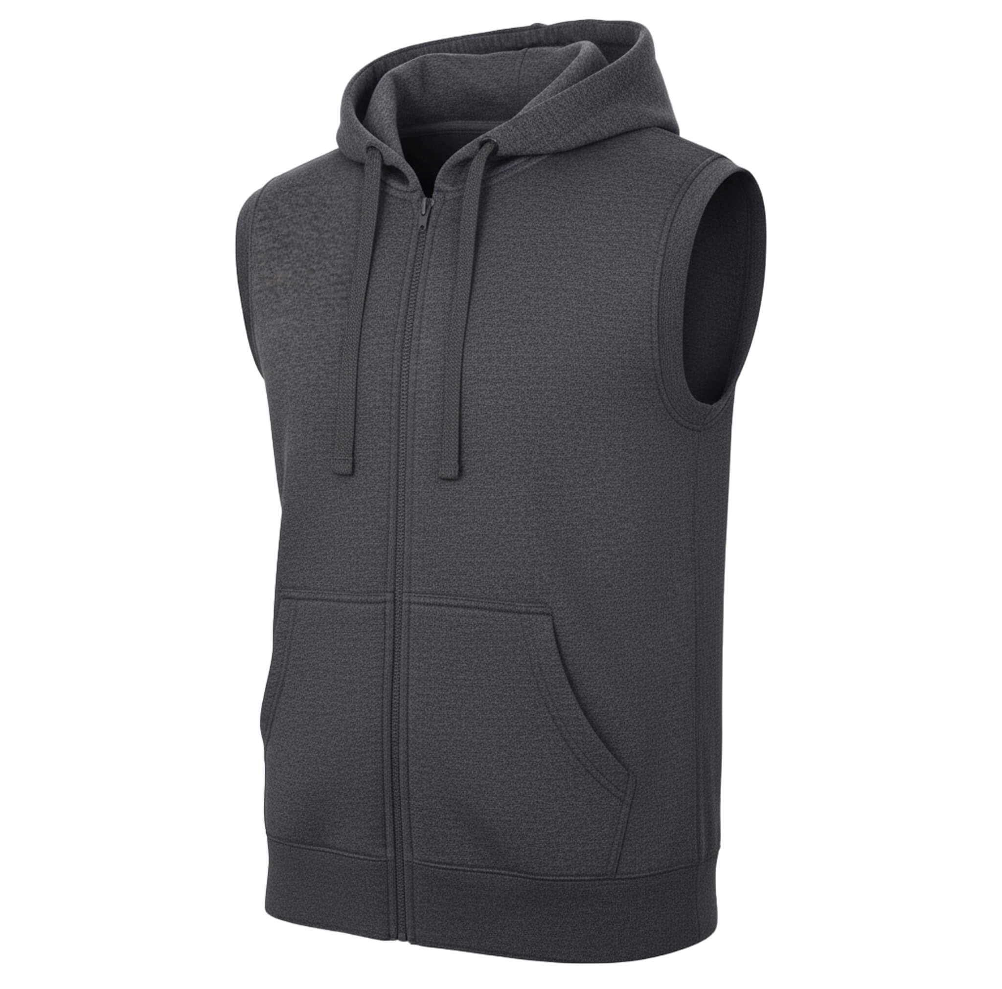 ROCK-IT Apparel Bluza bez rękawów z kapturem dla mężczyzn – z zamkiem błyskawicznym – bluza fitness z kapturem – kamizelka treningowa [rozmiar S-4XL] Koszulka bez rękawów