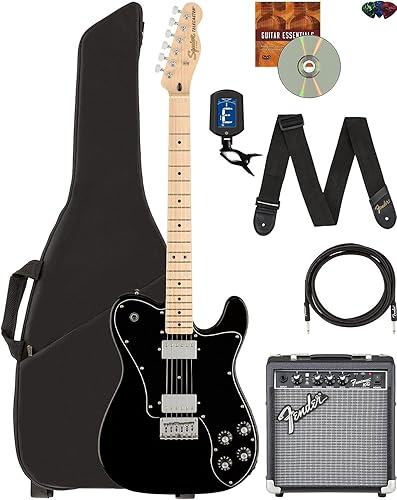 Paquete Fender Squier Affinity Telecaster Deluxe con amplificador Frontman 10G, estuche, cable de instrumento, afinador, correa, púas y DVD