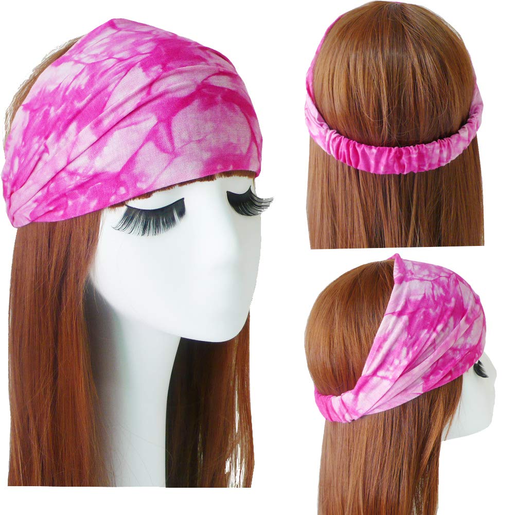 5287 Women Wide Elastic Amazon.com : Let Party 8Pcs Wide Elastic Headband for Women  main image 2
