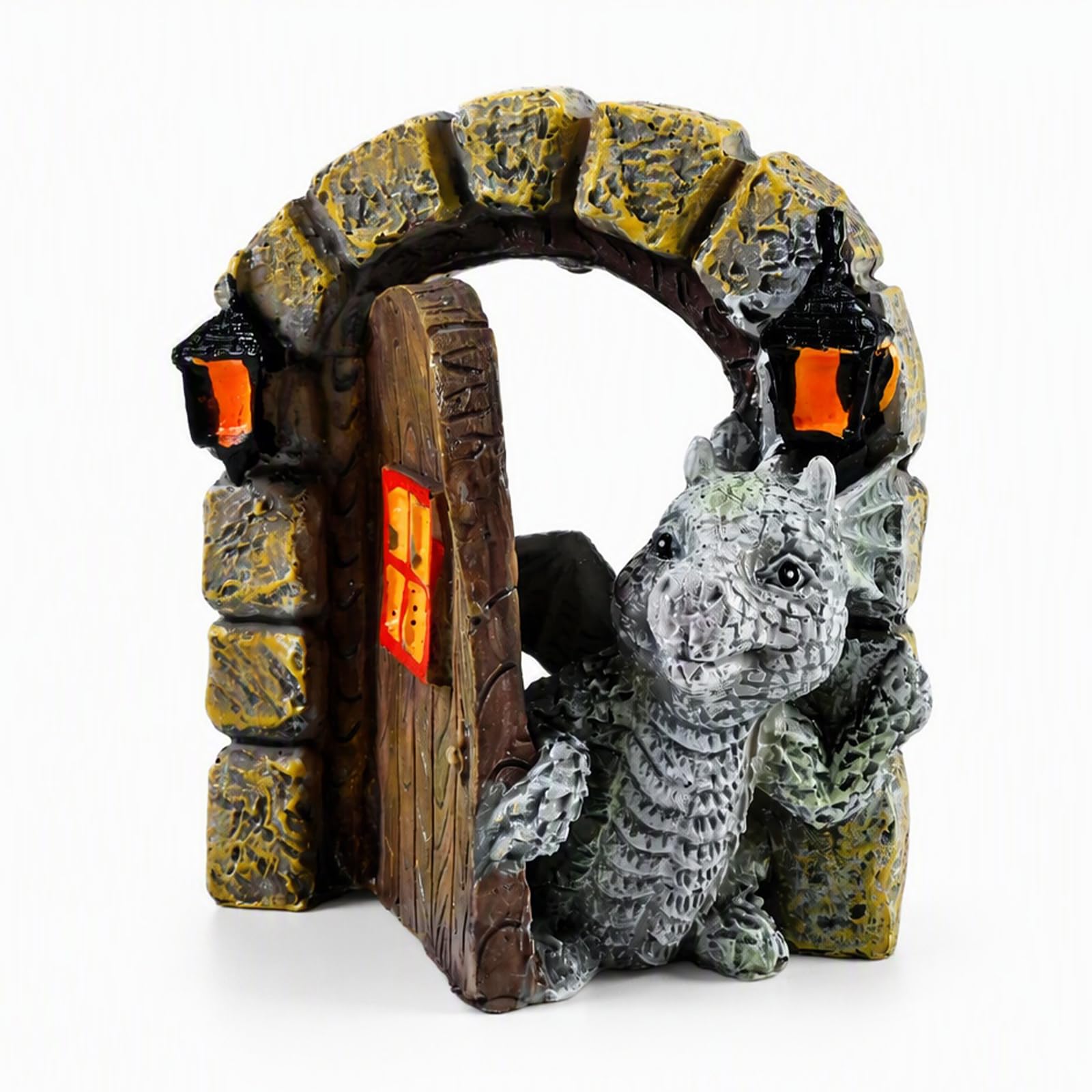 Meralo Cute Weatherproof Dragon Garden Ornaments Outdoor