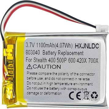 3.7V 803040 1100mAh Battery Replacement For Turtle Beach Ear Force Stealth 400 420X 500P 600 700X Gen 2 Wireless Surround Sound Gaming Headset and DIY 3.7-5V Electronic Products Battery Replacement