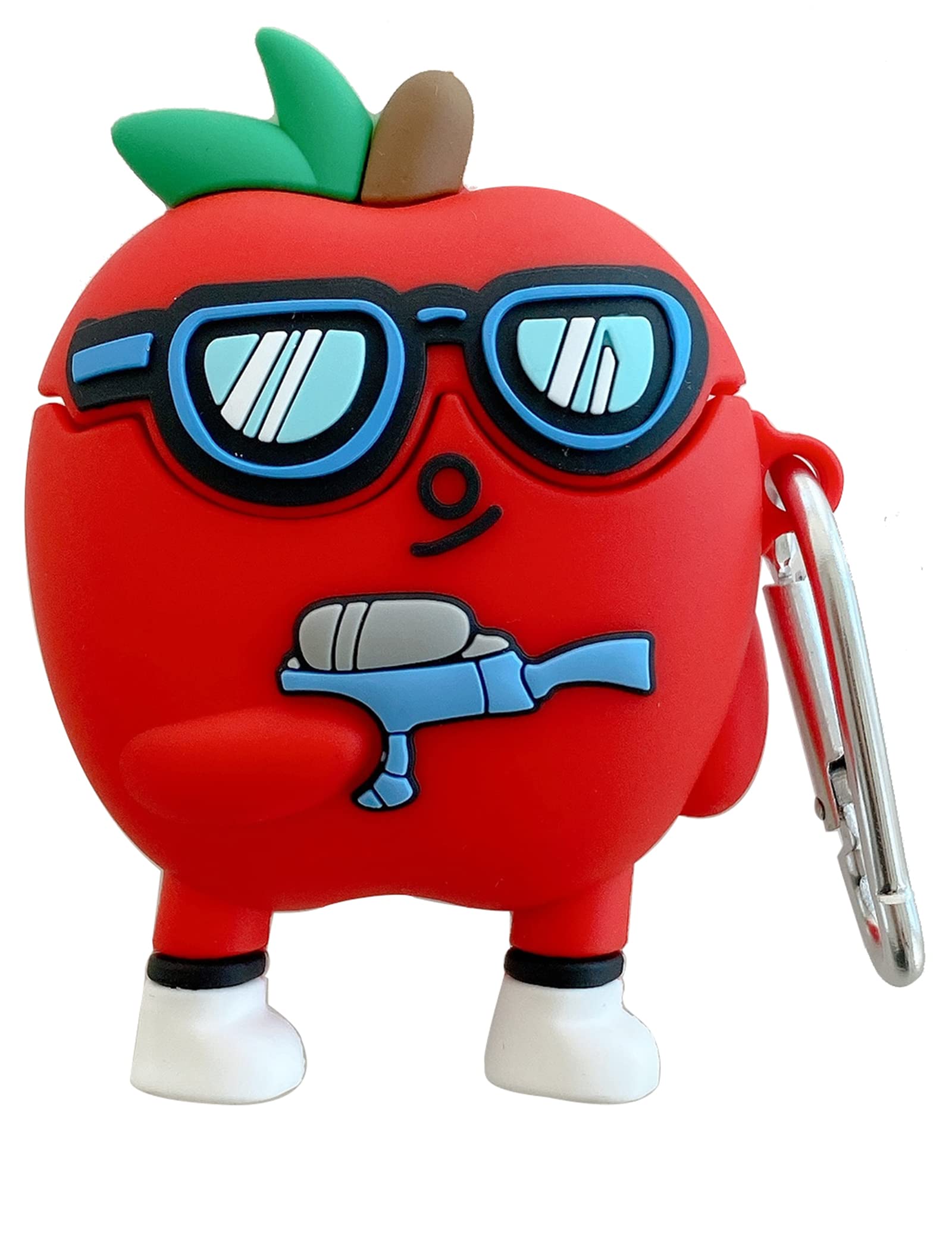 Adorable Case for Apple AirPods Pro Anime Cartoon Cute Kawaii Protective Case Anti-Fall Headphone Case for AirPod Pro Case Cover Red Apple