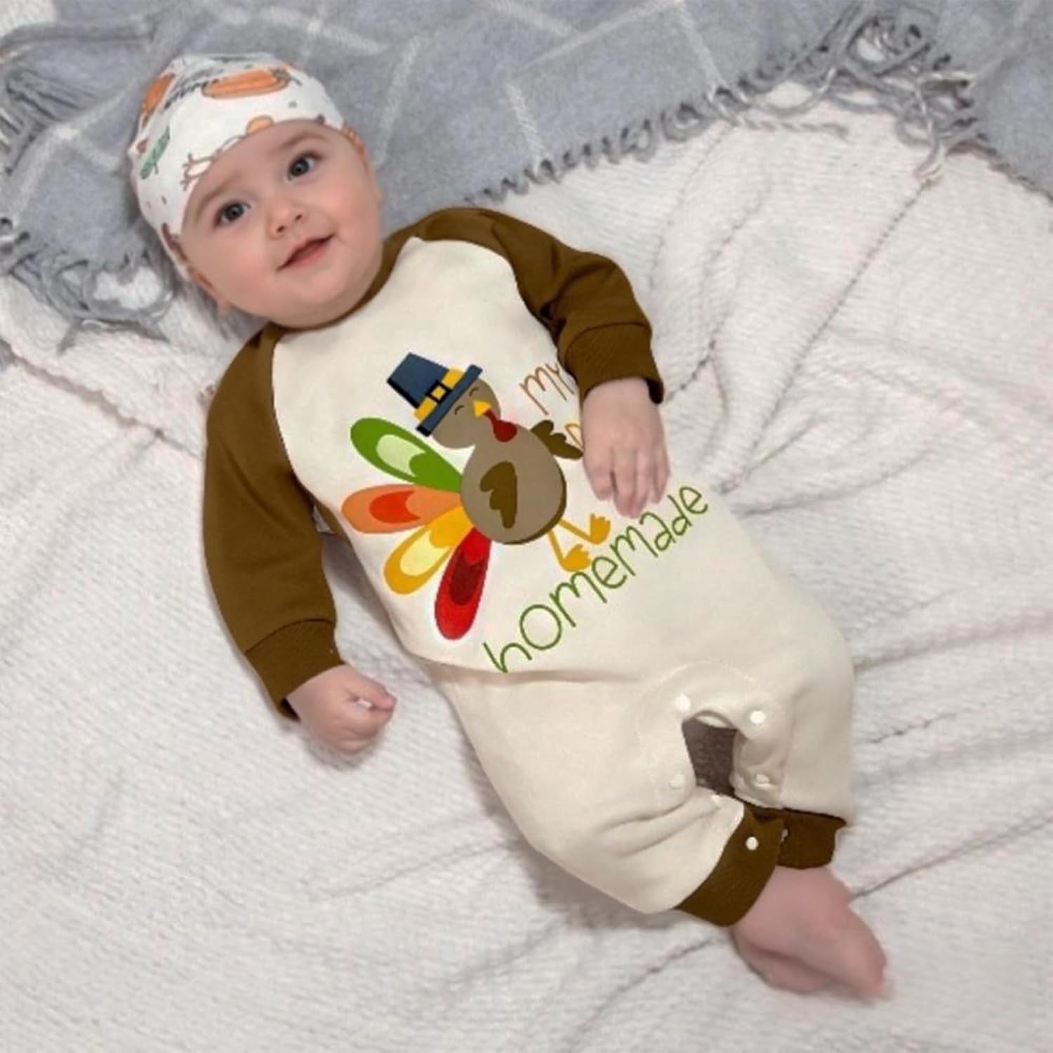 Karwuiio My First Valentines Day Baby Boy Girl Outfit Heart Print Jumpsuit Romper Long Sleeve Onesie Cute Newborn Outfits - Image 3