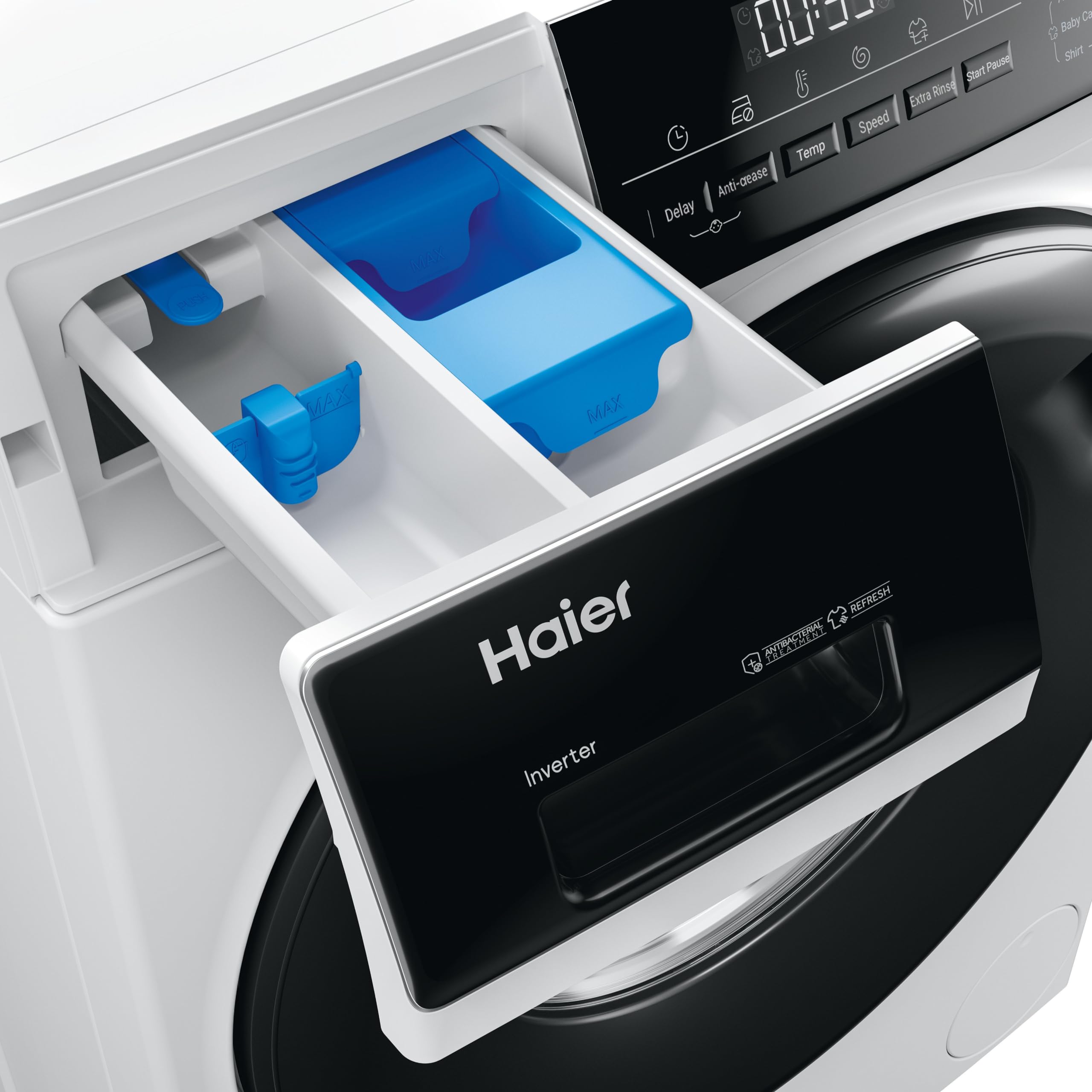 Haier I-Pro Serie 3 Lavatrice 8 Kg, 1400 Giri, Classe A, Bianca | Vapore, Partenza Ritardata, Libera Installazione, 15 Programmi, AxLxP 85x60x62 cm, HW80-BP14939-S
