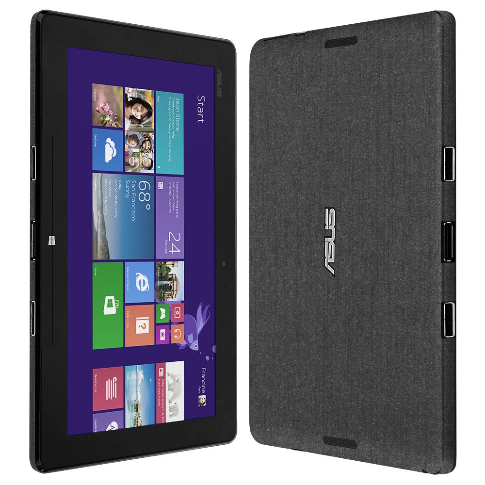 Skinomi Brushed Steel Full Body Skin Compatible with Asus Transformer Book T100 (Tablet Only)(Full Coverage) TechSkin with Anti-Bubble Clear Film Screen Protector