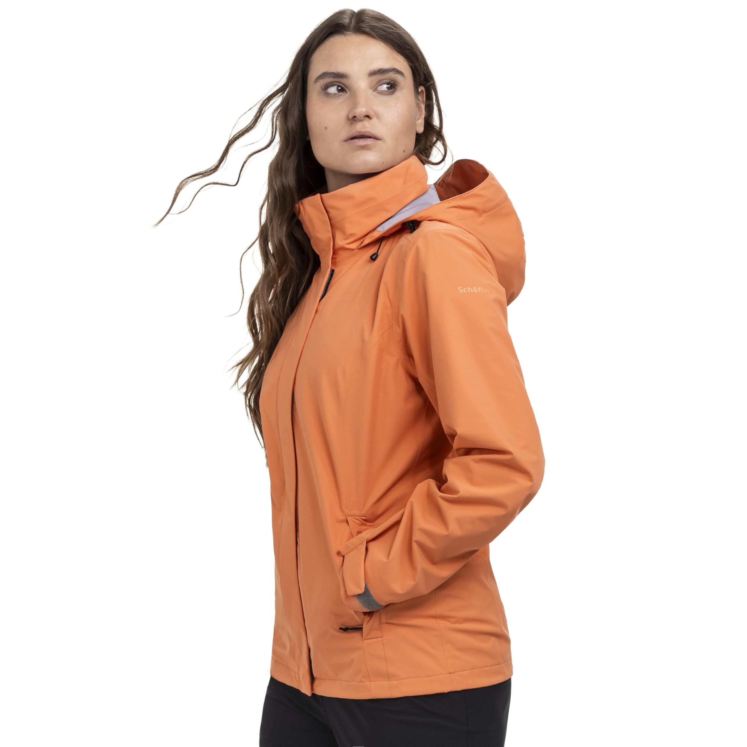 Schöffel Damen Jacket Gmund L Regenjacke, apricot glow, 36 – Ansicht 3