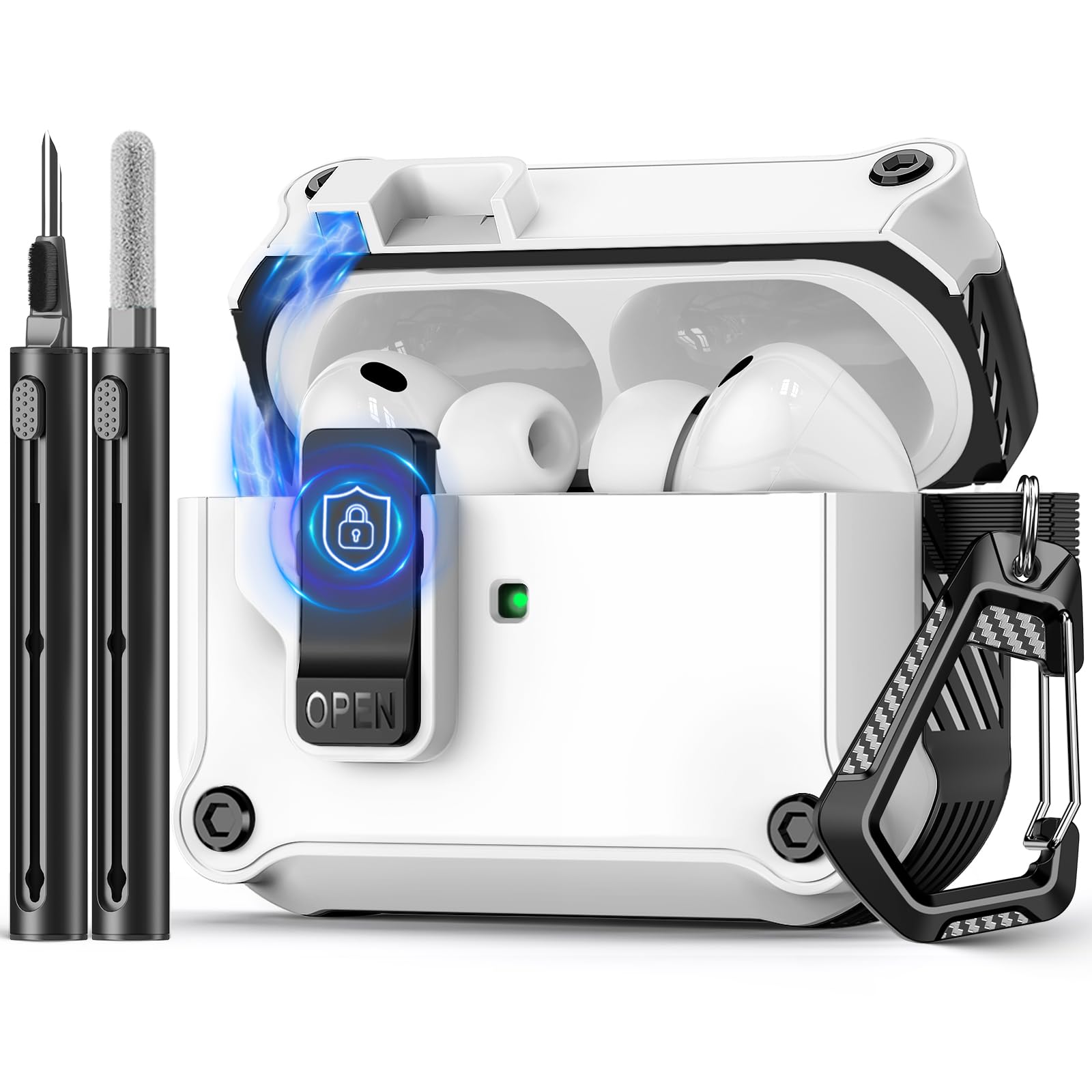 Pohgelan Compatible with AirPods Pro 3 Case (White)