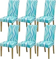 Vista 160 de Fundas para sillas de comedor, juego de 2 fundas para sillas de comedor o cocina, lavables, protectoras, para sillas Parsons, para el hogar, Beige