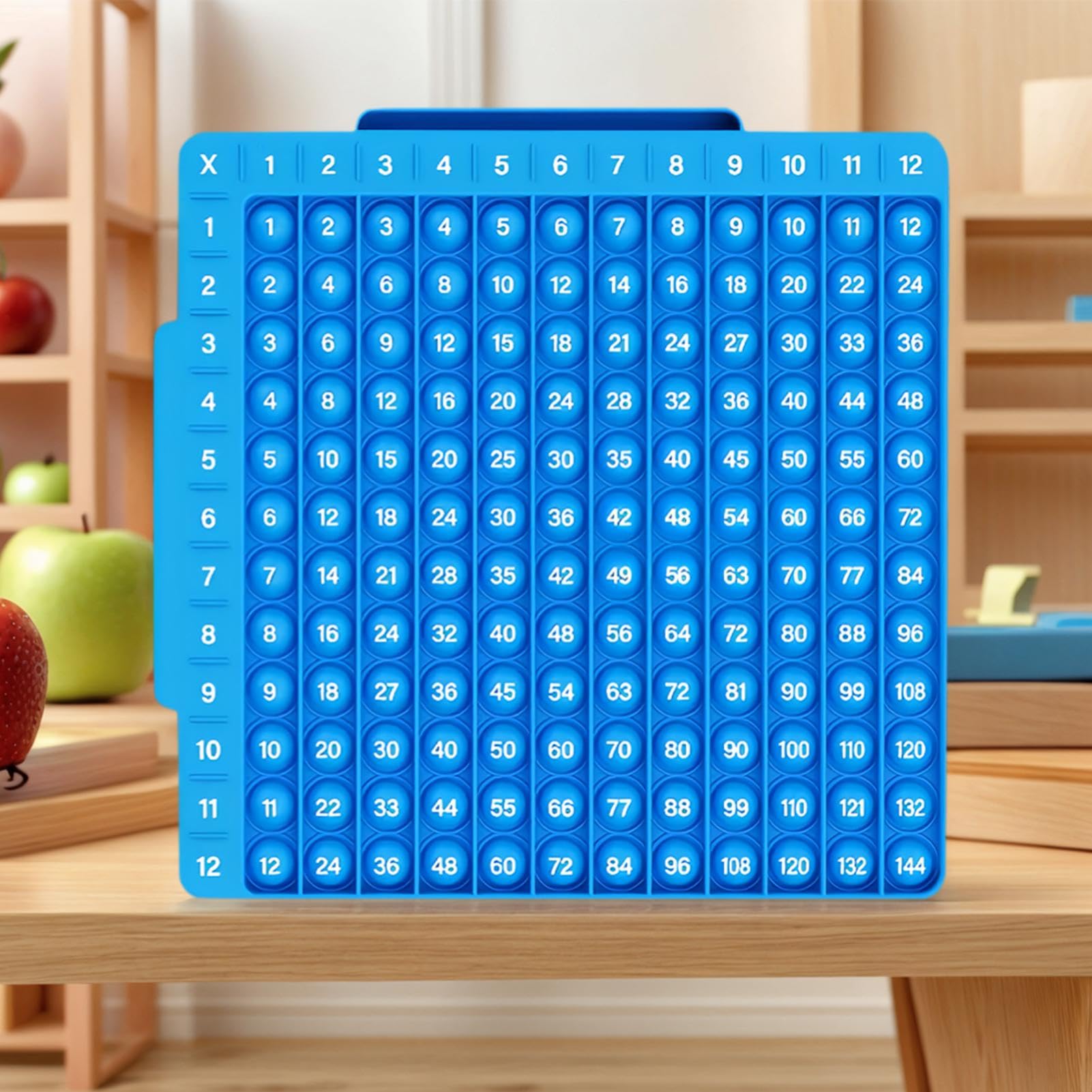 Schede flash matematiche, set di apprendimento matematico, schede flash educative con bordo, 332 carte per addizione, sottrazione, moltiplicazione e divisione, silicone blu, età 6-12 anni, con anelli