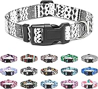 Vista 18 de Mercano Collar ajustable para perro, patrones de diseño especial, collar de nailon suave, cómodo y duradero, para perros pequeños, medianos