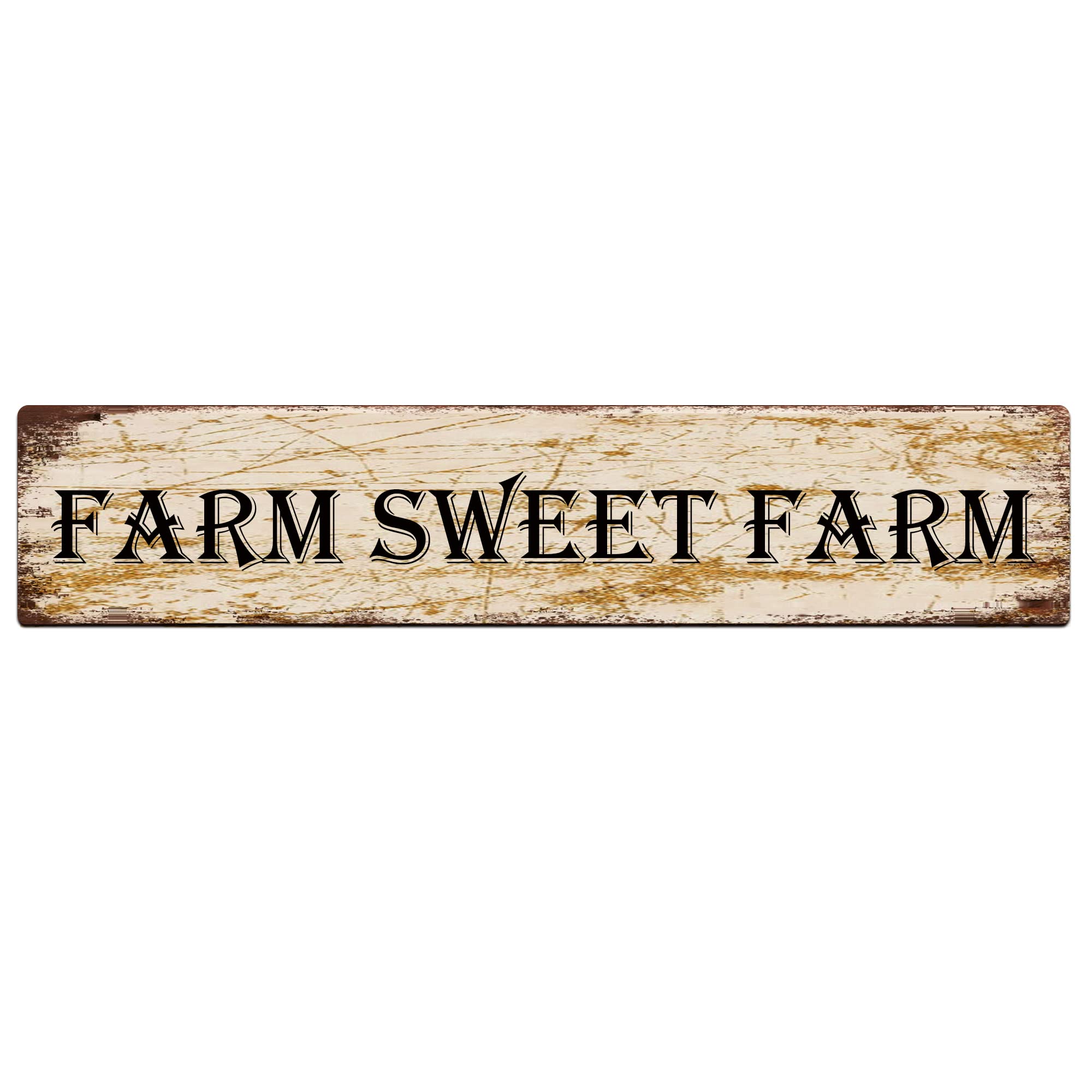 Farm Sweet Farm Retro Tin Signs Aluminum Metal Sign for Kitchen Home Garden Wall Bar Cafe Decor 4x16 Inch