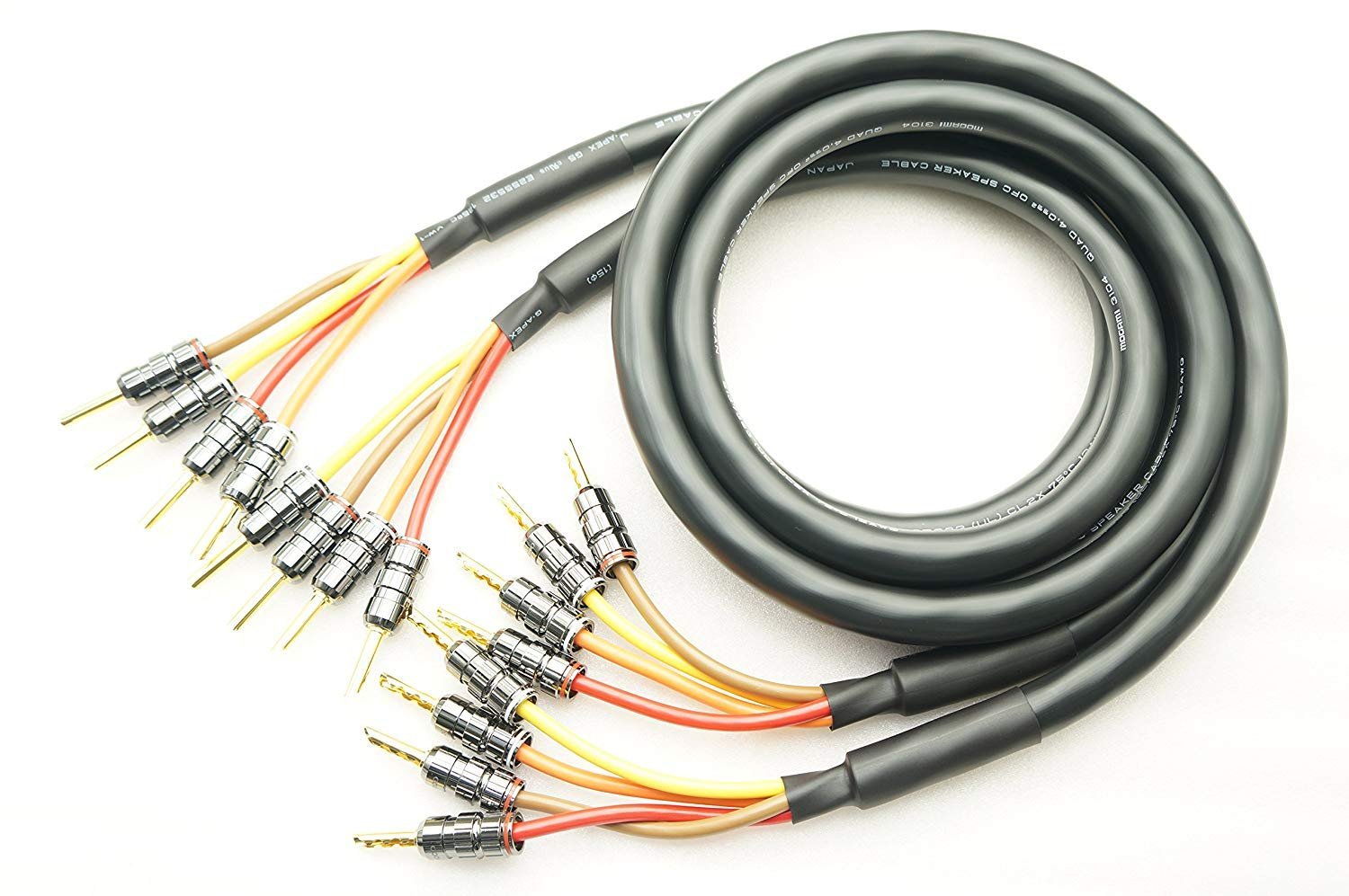 Amazon | MOGAMI 3104 バイワイヤリング対応 2本ペア 24K金メッキ