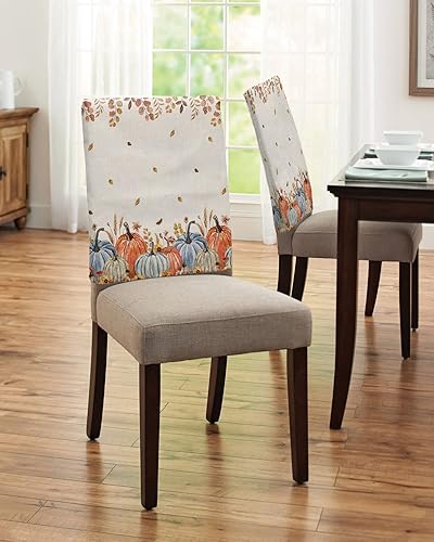 Vista 65 de Fundas para sillas navideñas de muñeco de nieve negro, 4 piezas, fundas traseras de comedor, fundas para árbol de Navidad, protectores extraíbles