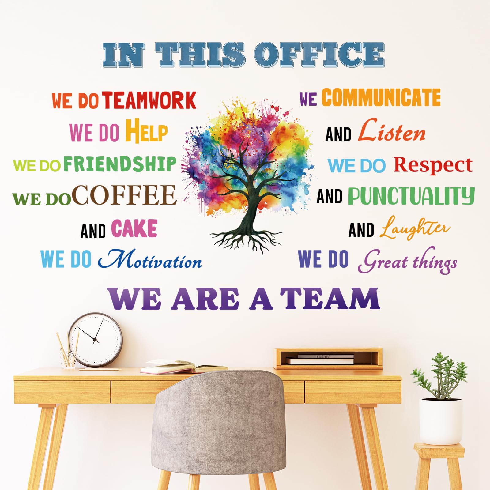 DECOWALL DS9-8086 Office Quotes Wall Stickers Decals Decor for Positive Sayings Peel and Stick Motivational Teamwork Company Art We are A Team Gift Classroom - Image 2