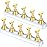 Blulu 2 Sets Nail Stand for Press on Acrylic Nails Display Practice Magnetic Fake Nail Holder for Painting Nails for False Fingernail Manicure Tool Home DIY Salon Supplies(Gold)
