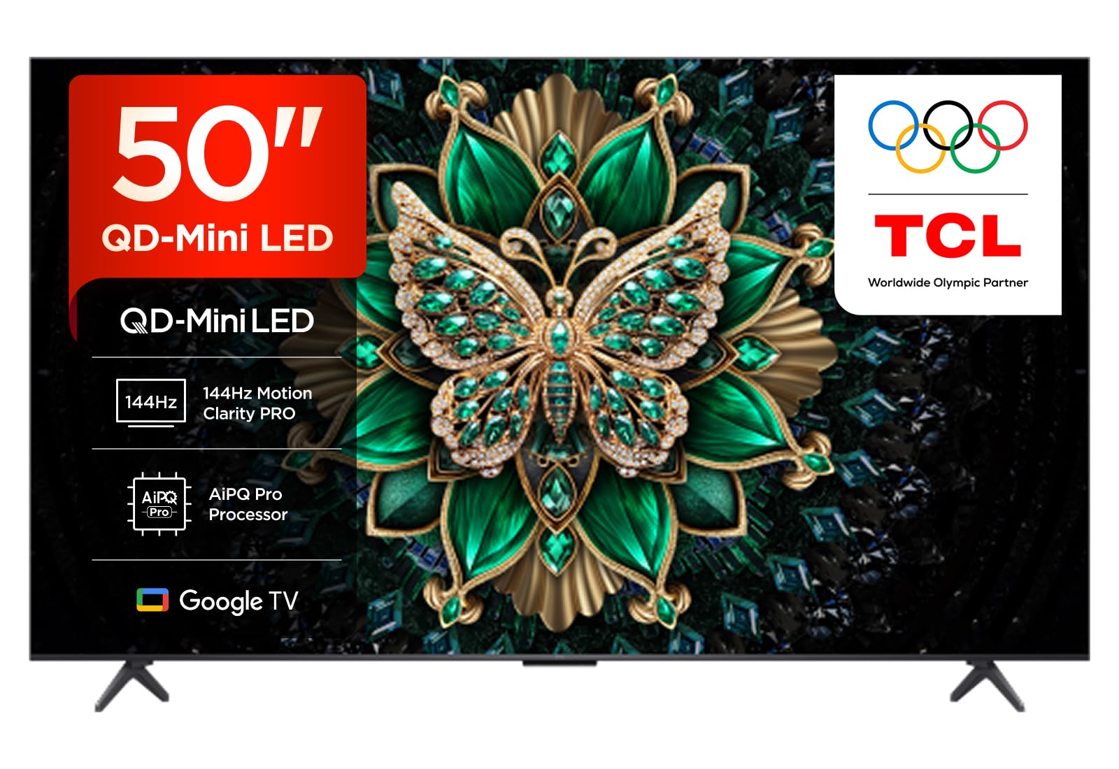 TCL C6K 50" 4K Ultra HD Smart Google TV [2025] 50C6K-UK Black