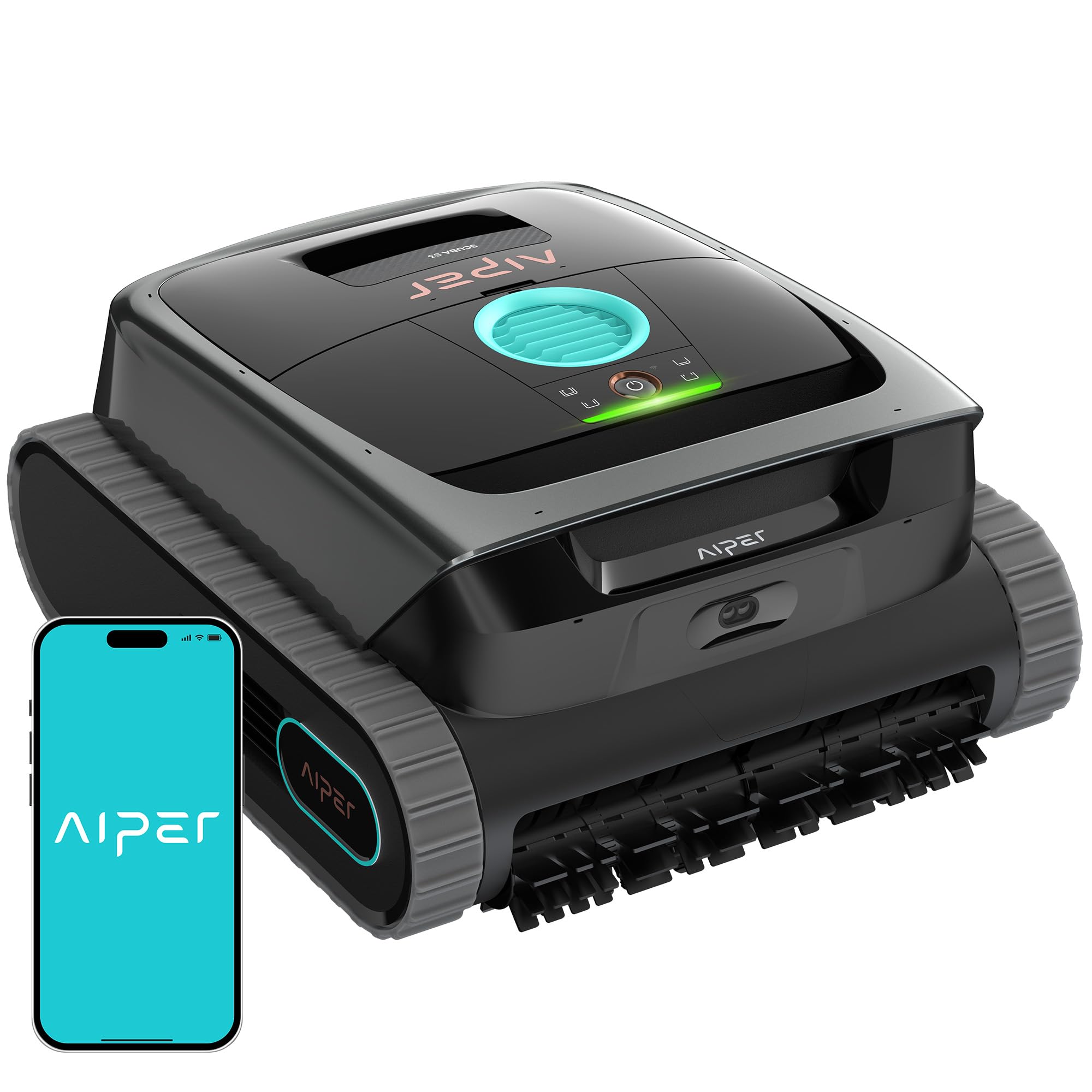 (2026 Neu) AIPER Scuba S3 Poolroboter Wand und Boden, Wasserlinien-Parkfunktion, Intelligente Sensor-Navigation, Leichter Poolsauger, Wasserlinienreinigung, Poolsauger für Einbau- und Aufstellpools