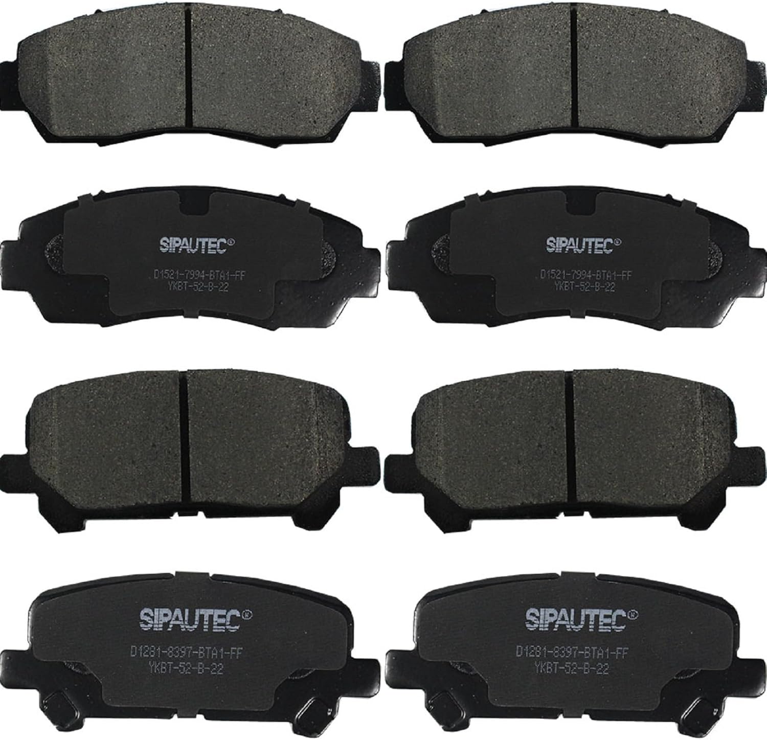 Pastillas de freno de cerámica delanteras y traseras de repuesto para Honda Odyssey 2011-2017 todos los modelos D1521 D1281