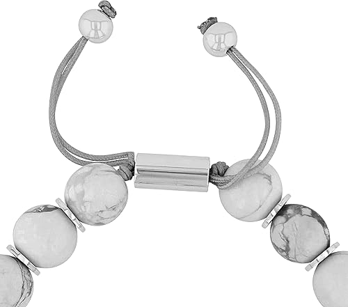 Miniatura 5 de STEEL NATION JEWELRY Pulseras de cuentas Bolo de acero inoxidable para hombre, ajustables, hipoalergénicas, a elección de estilos y tamaños de color