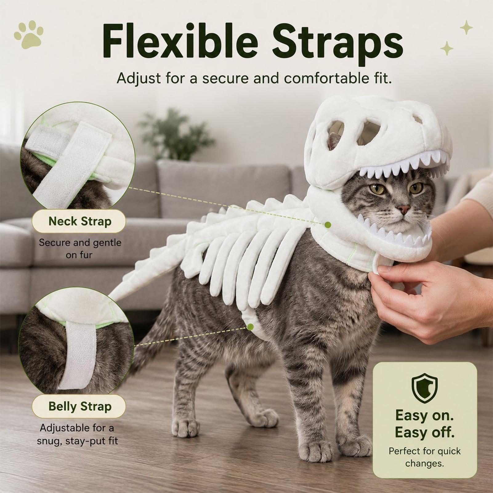 Kostium szkieletu dinozaura, zabawny, miękki pluszowy szkielet 3D, cosplay