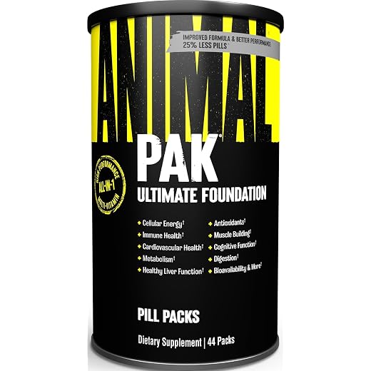 Animal Pak Multivitamin Supplement for Men & Women | 44 All-in-1 Pill Packs