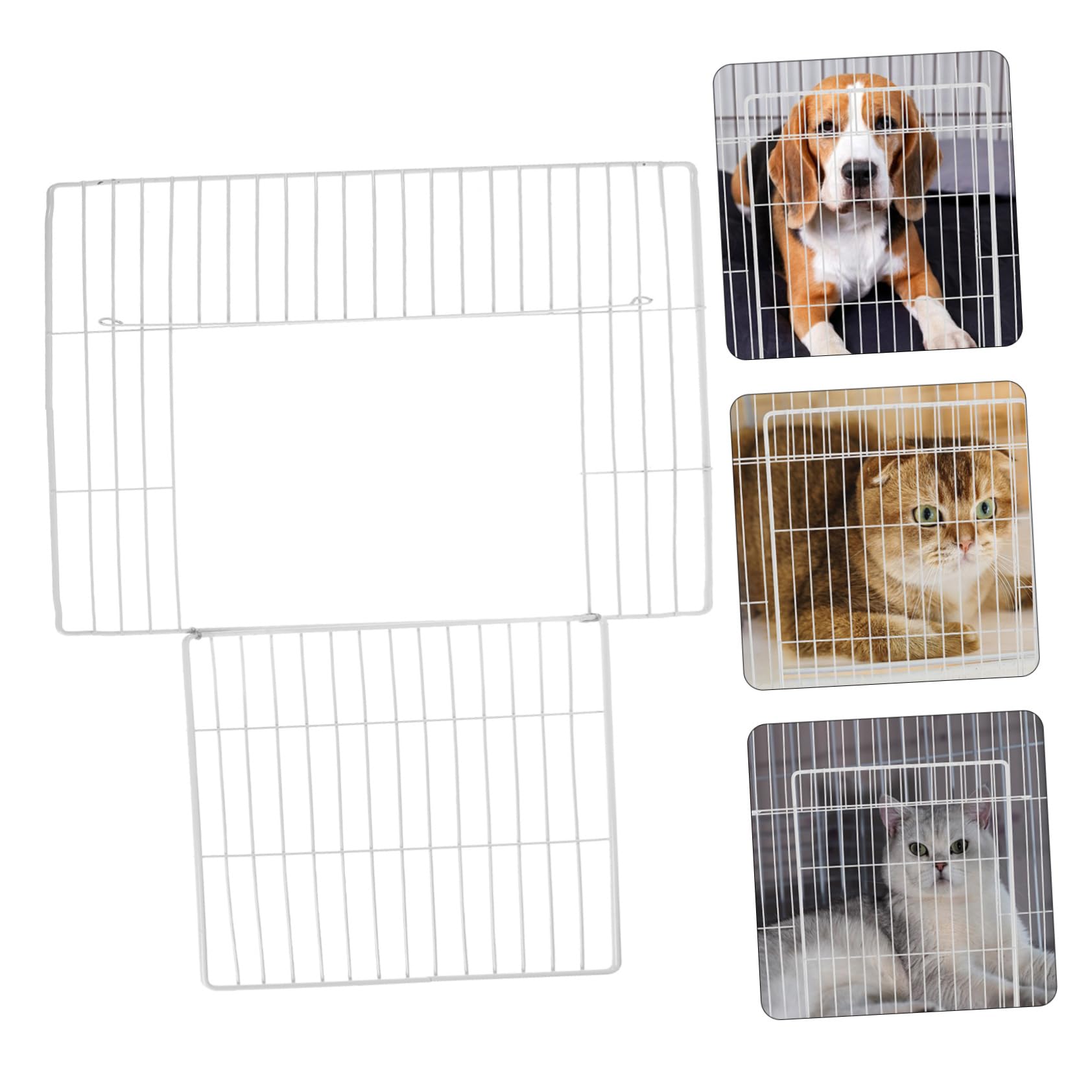 ORFOFE Katzengehege Paneel aus Eisen mit Engmaschigem Gitter und Abnehmbarer Tür 35x35cm Modularer Aufbau für Zuhause und Katzenvilla im Villa Stil