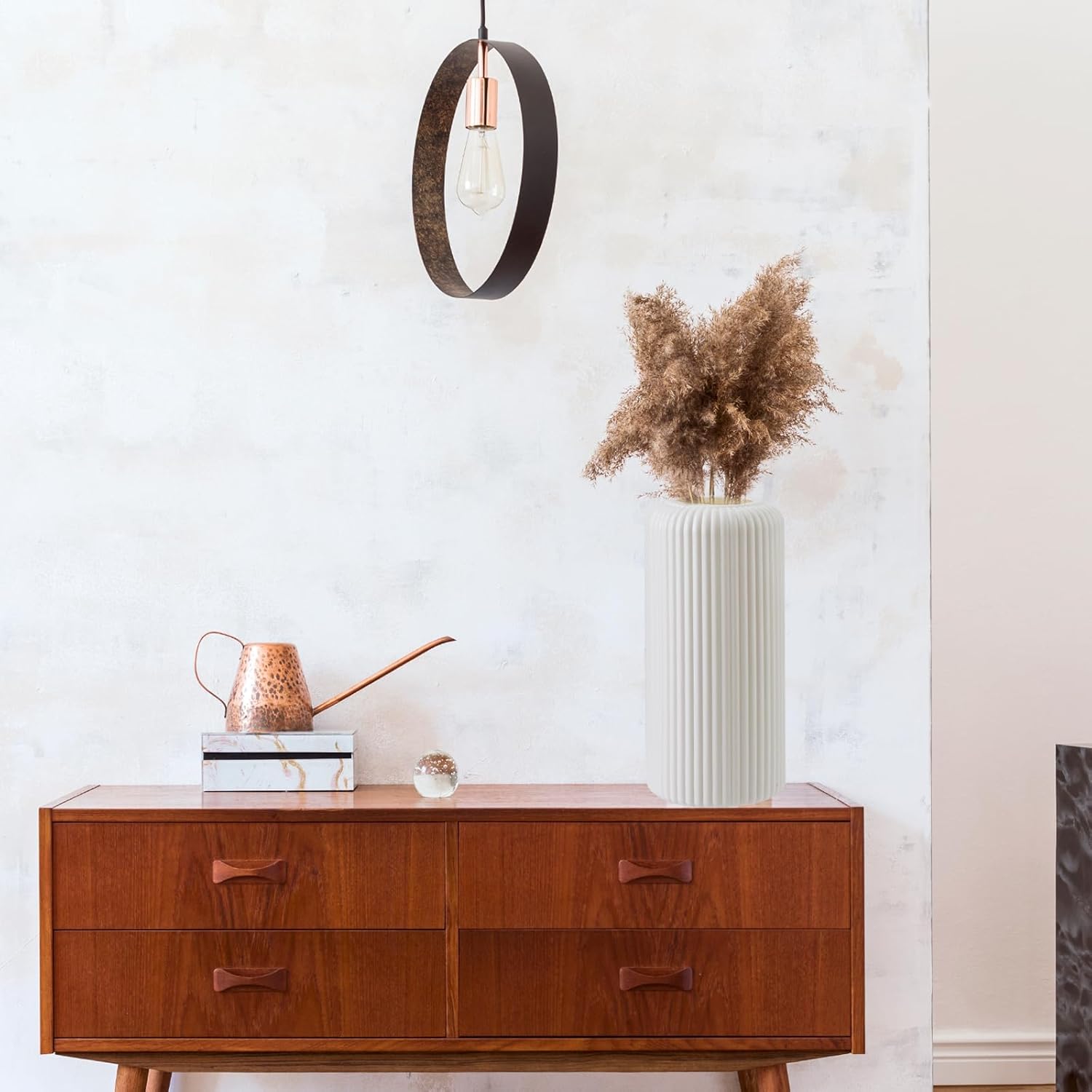 12 Pack Composite Plastic Flower Vase Bulk, 7.9" Plastic Vases for Centerpieces, White Unbreakable Vase for Centerpieces Wedding Home Table Decorations Formal Dinners