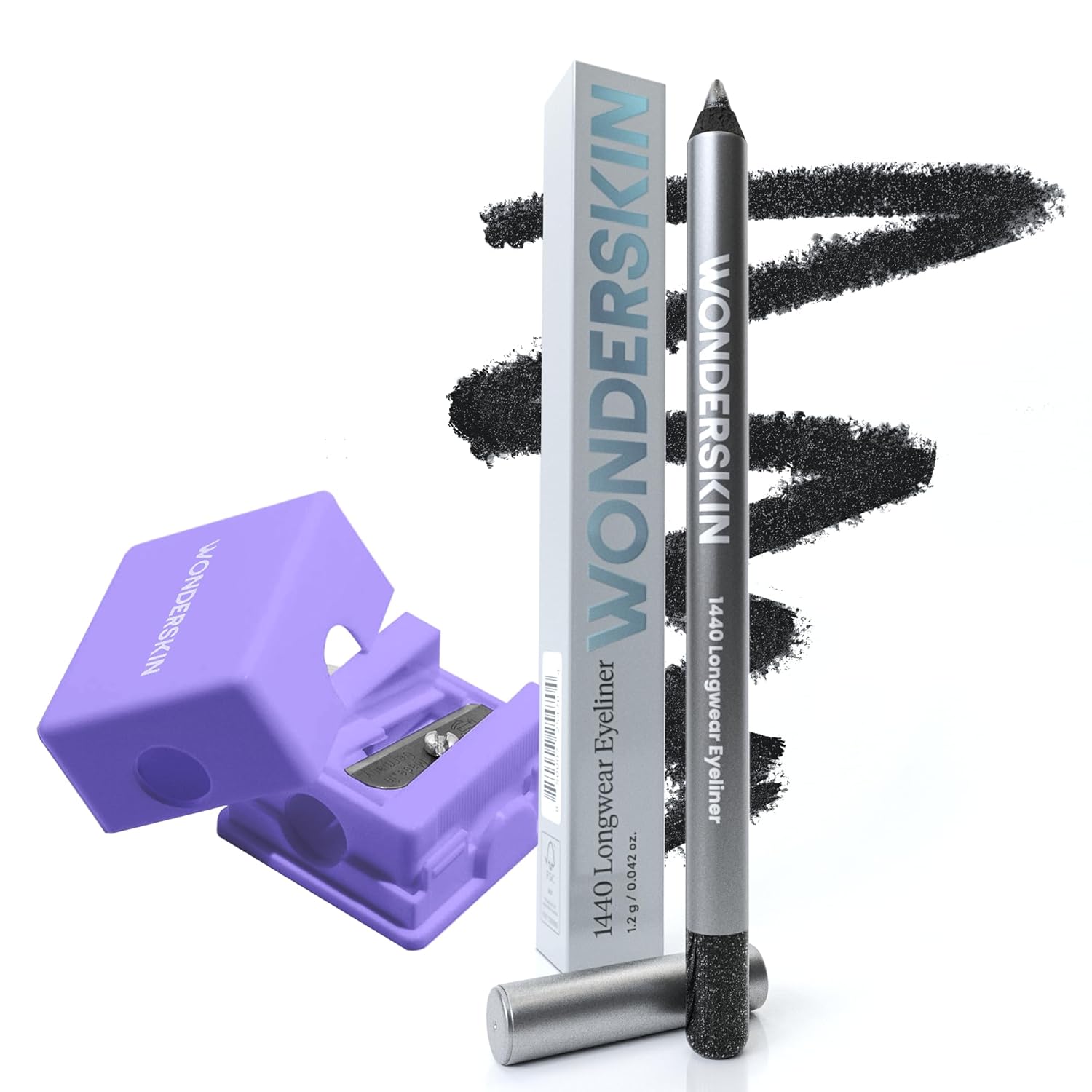 Wonderskin 1440 Eyeliner Black Truffle with Wonderskin Cosmetic Sharpener