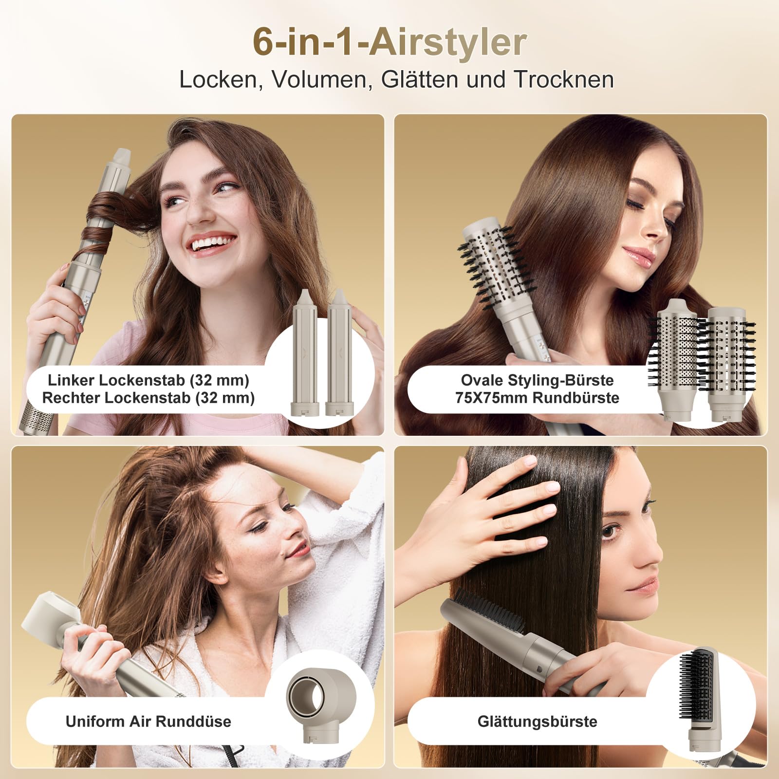 7MAGIC 6-in-1 Airstyler Set mit Lockenstab und Glätteisen Ansicht 2