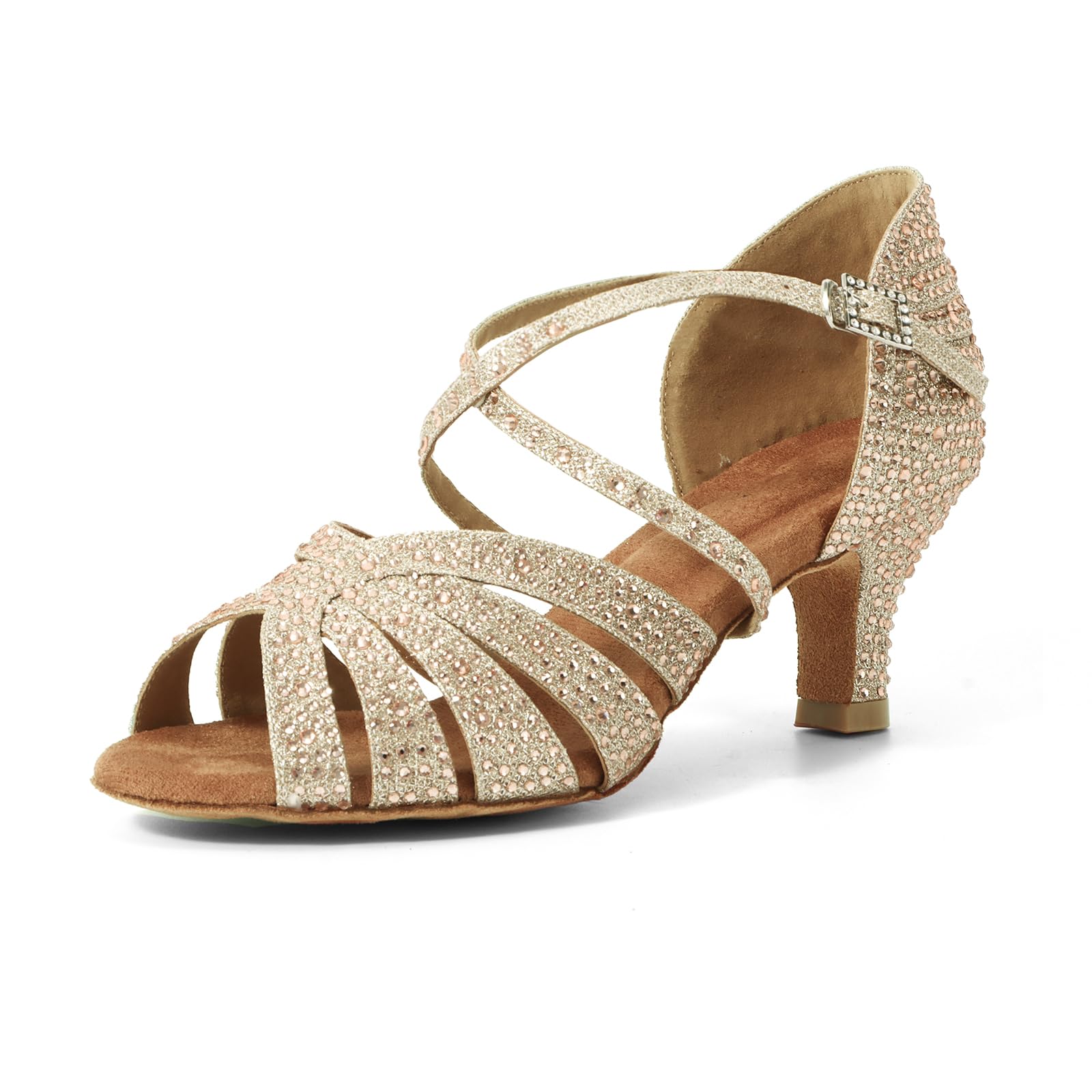 Zapatos De Baile Latino para Mujer Salsa SalóN con PedreríA Zapatos Dancing Party