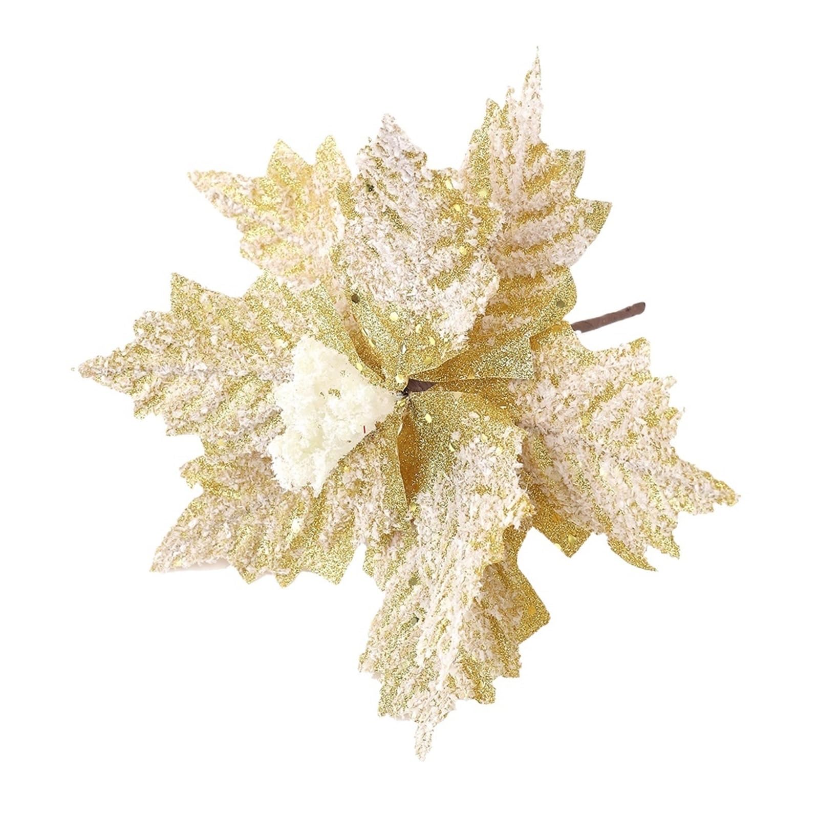 Casetlong 1Pc Artificial Flowers 24/28CM Fake Flower Tree Decoration For Home Decor Ornament DIY Garland Accessories(C Gold)