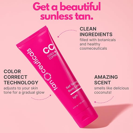 Tanceuticals Body + Face Self Tanning Lotion Kit, Light Shade