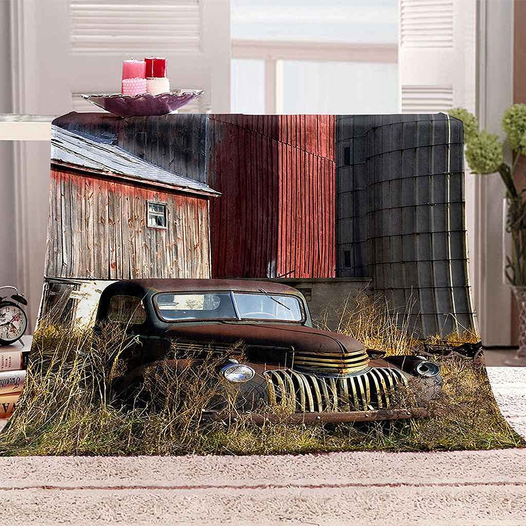 Couverture flanelle voiture rouge 150x200cm plaid microfibre doux pour canapé