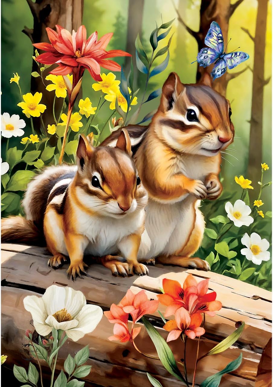 Briarwood Lane Spring Garden Flag 12x18 For Outdoor Chipmunks For Spring Garden Flag Flags For Outside