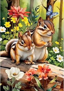 Briarwood Lane Spring Garden Flag 12x18 For Outdoor Chipmunks For Spring Garden Flag Flags For Outside