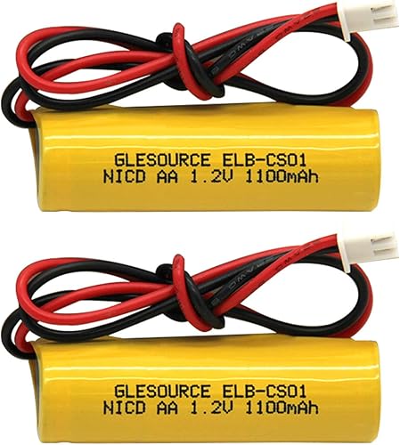 Batería de luz de emergencia AA 1100mAh 1.2V compatible con ELB-CS01, EXR EL 122 C4T, Custom 332, Unitech OSA268 (paquete de 2)