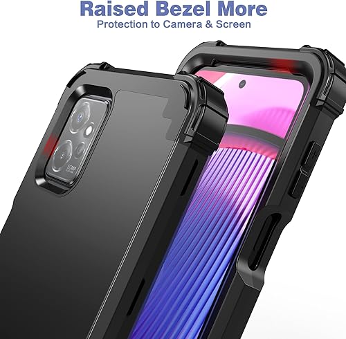 Miniatura 3 de Funda para Moto G Power 5G 2023, Moto G Power 5G 2023 con protector de pantalla, IDweel 3 en 1, a prueba de golpes, ajuste delgado, híbrida,
