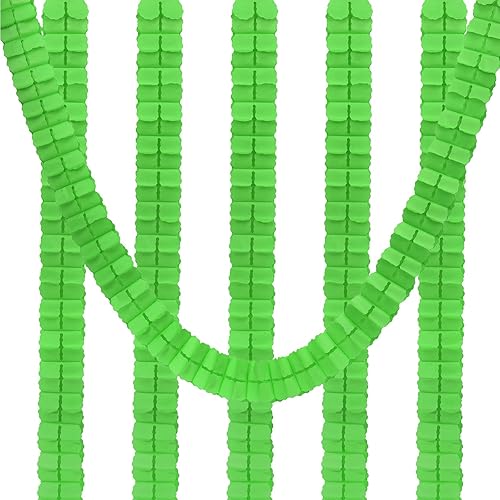 PATIKIL Guirnalda de cuatro hojas de 9.8 pies, paquete de 6 guirnaldas de flores colgantes de papel de seda, serpentinas reutilizables para