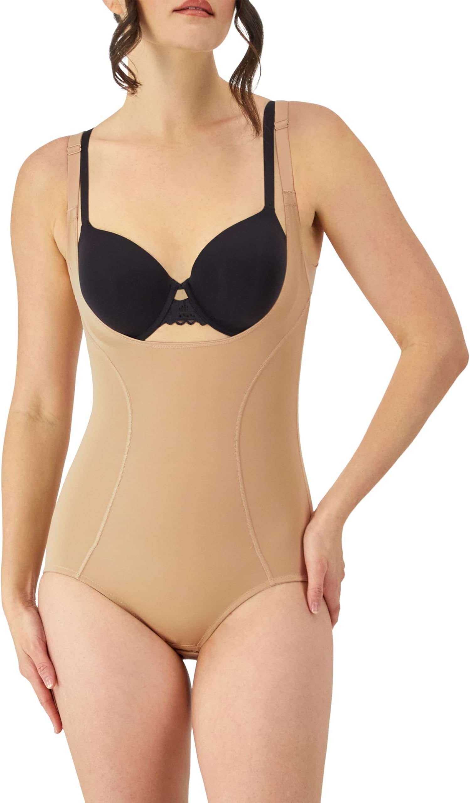 Women's Open Bust Shapewear, Wear Your Own Bra Smoothing Shapewear Briefer